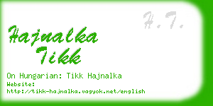 hajnalka tikk business card